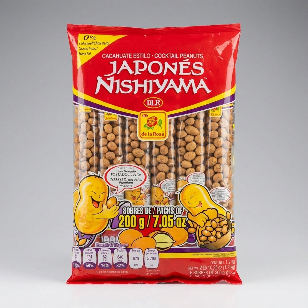 De La Rosa Cacahuates Japones Nishiyama 6 Pack