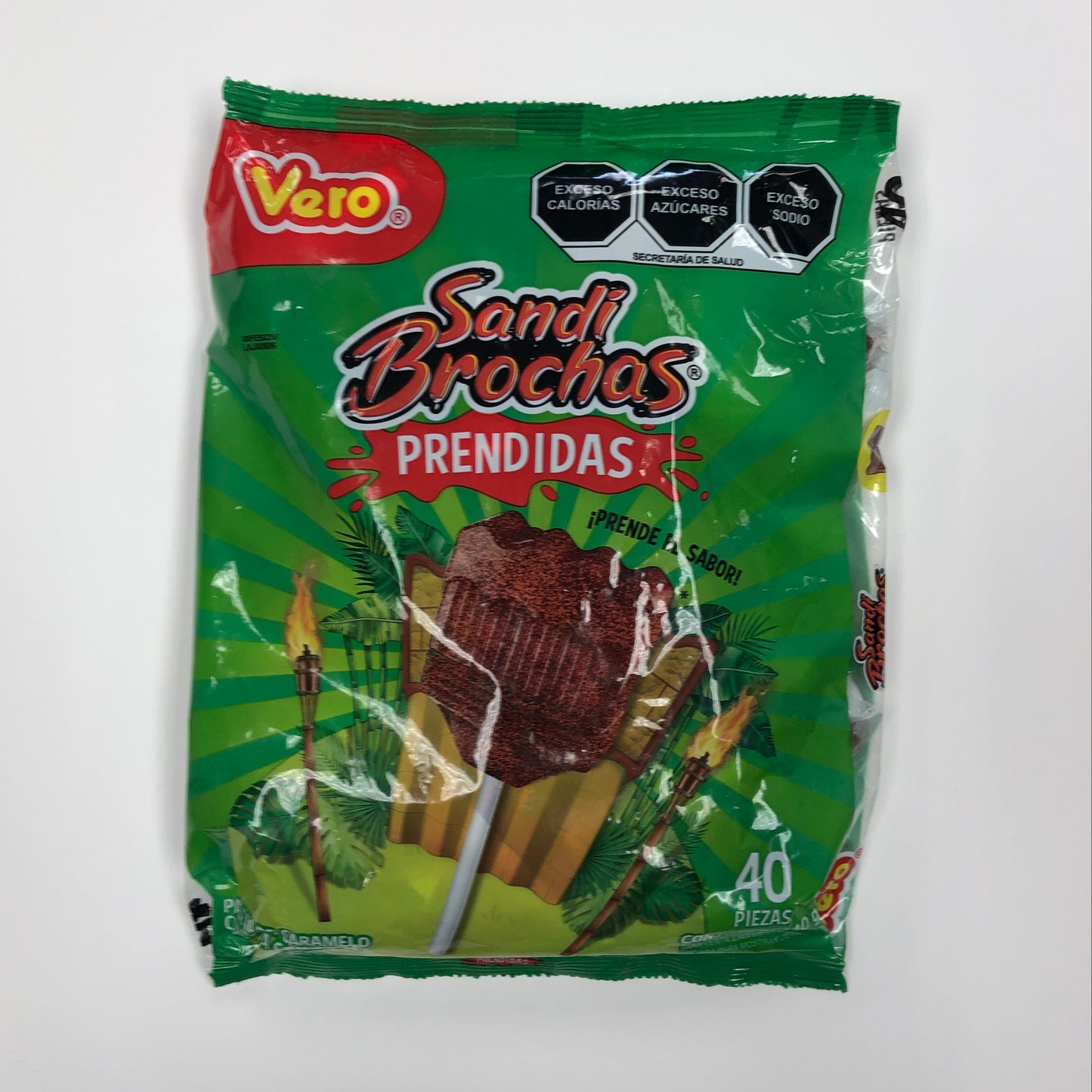 Green package of Sandia Brochas with Vero branding on a white background