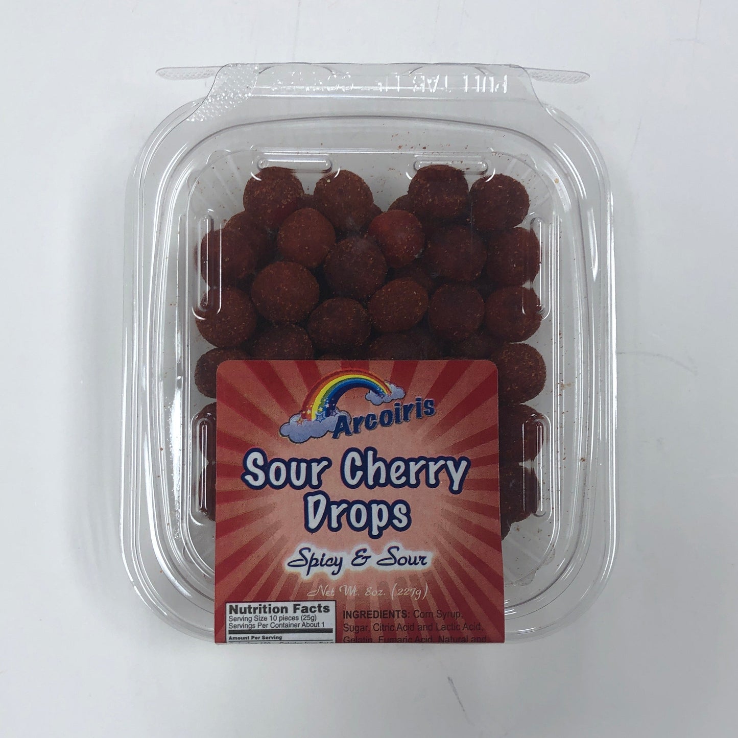 Arcoiris Sour Cherry Drops Spicy Sour 8oz