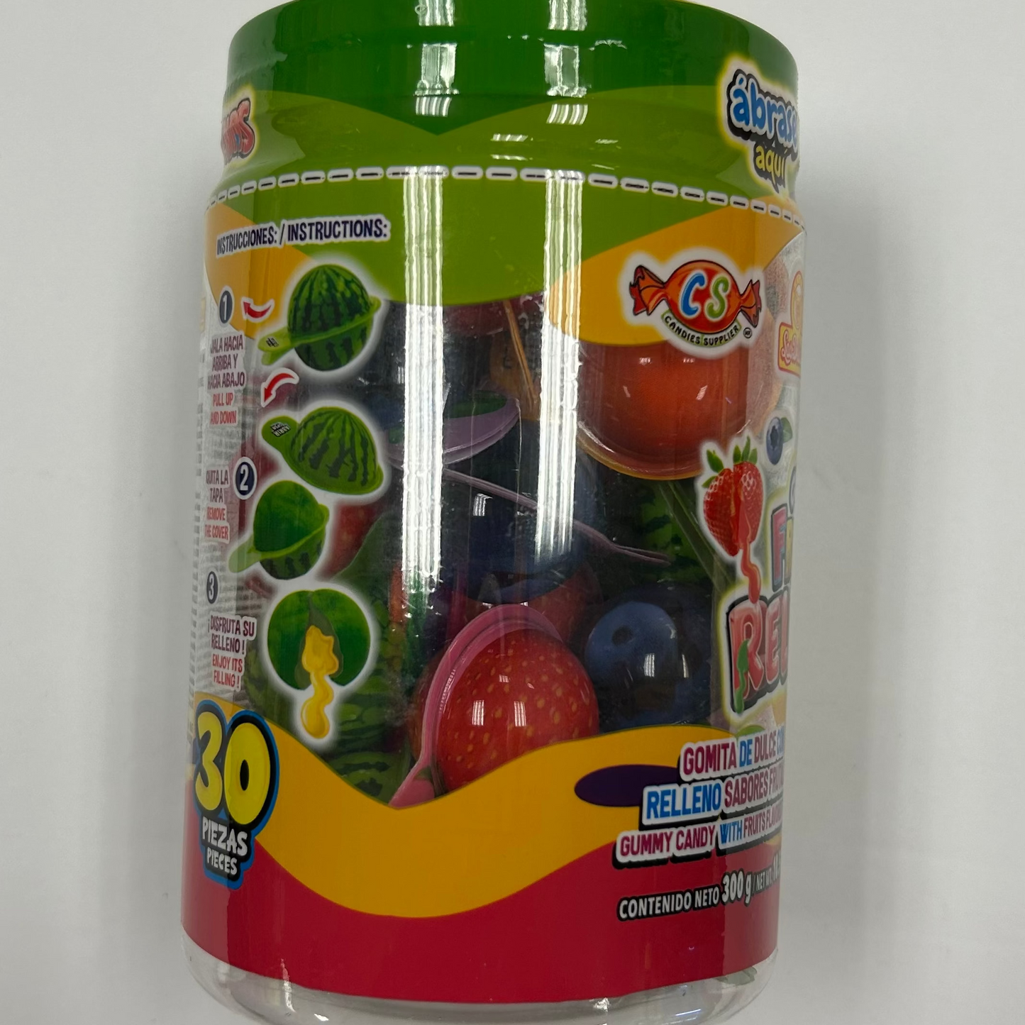 Las Delicias Gummy Frutas Rellenas 30pz