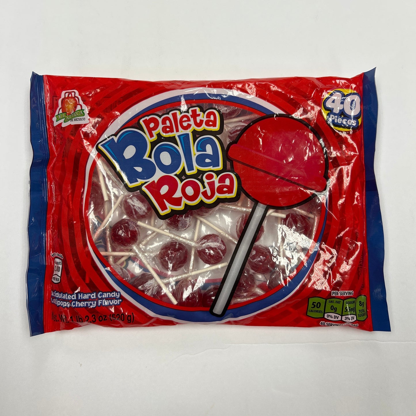 Azteca Paleta Bola Roja 40pz