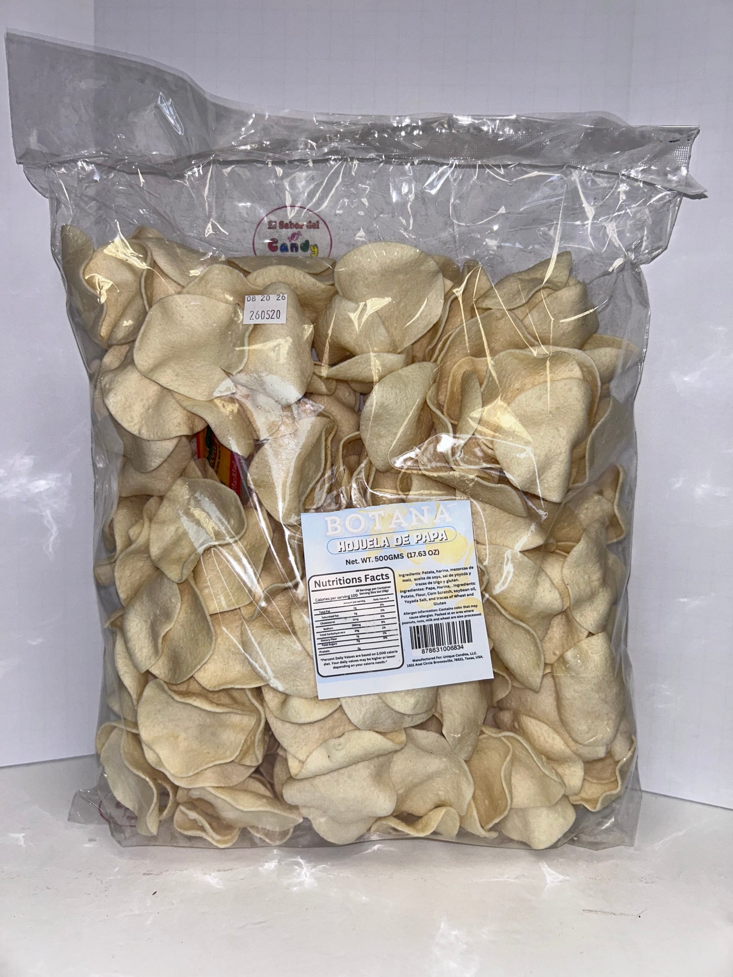 Botana Hojuela De Papa 500g