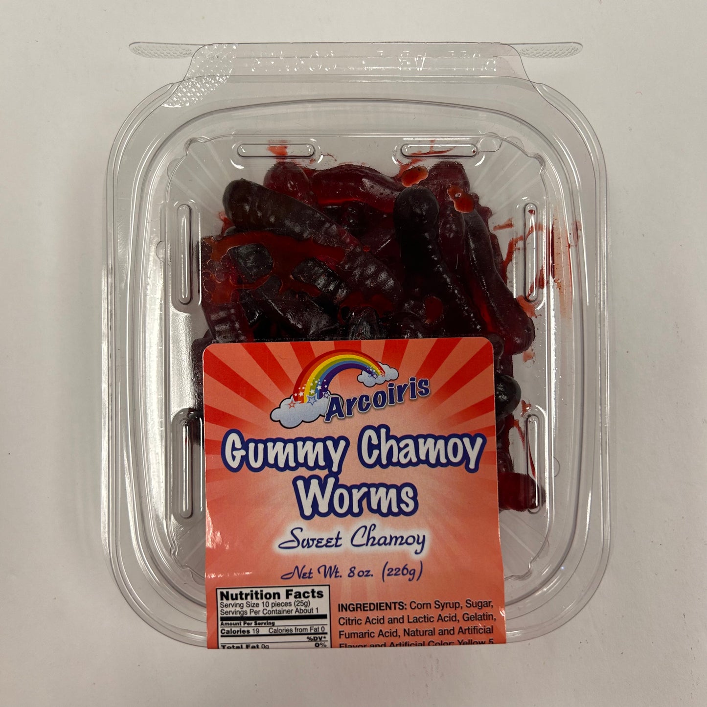 Arcoiris Gummy Chamoy Worms
