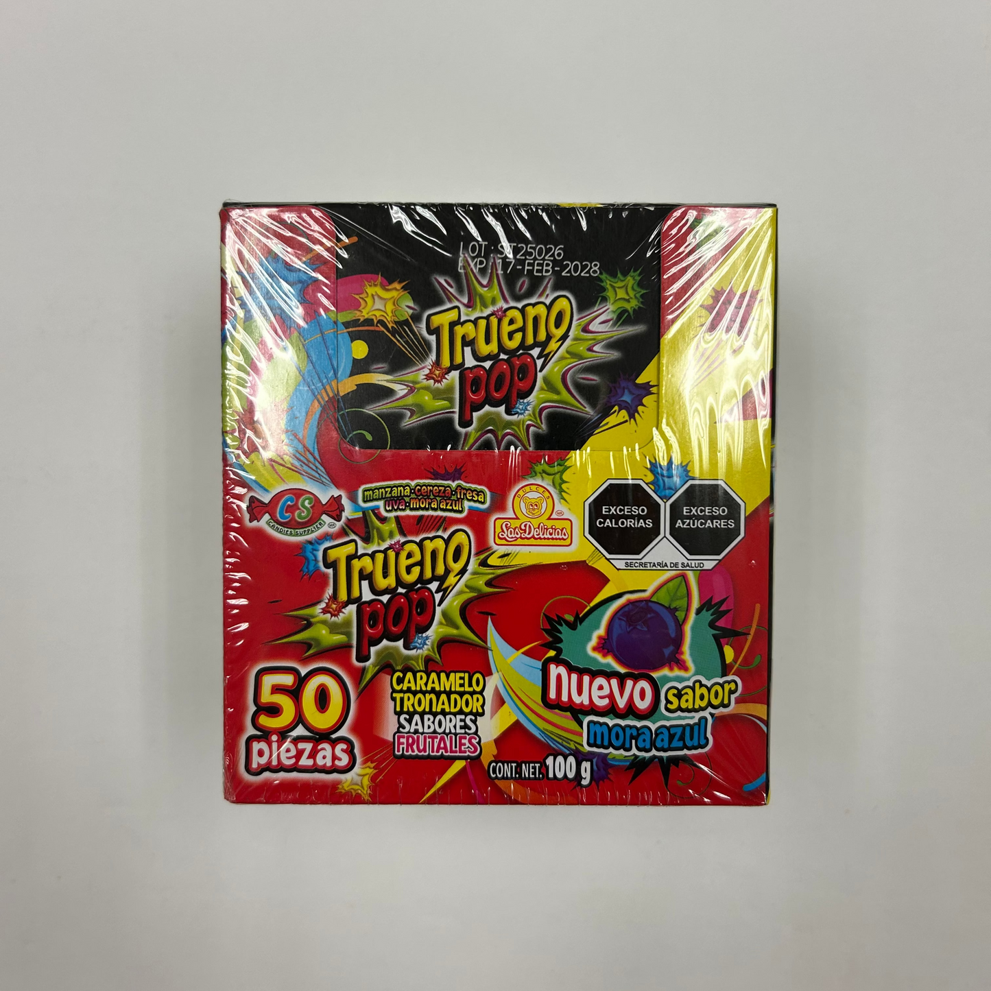LD Trueno Pop Sabores Frutales 50pz