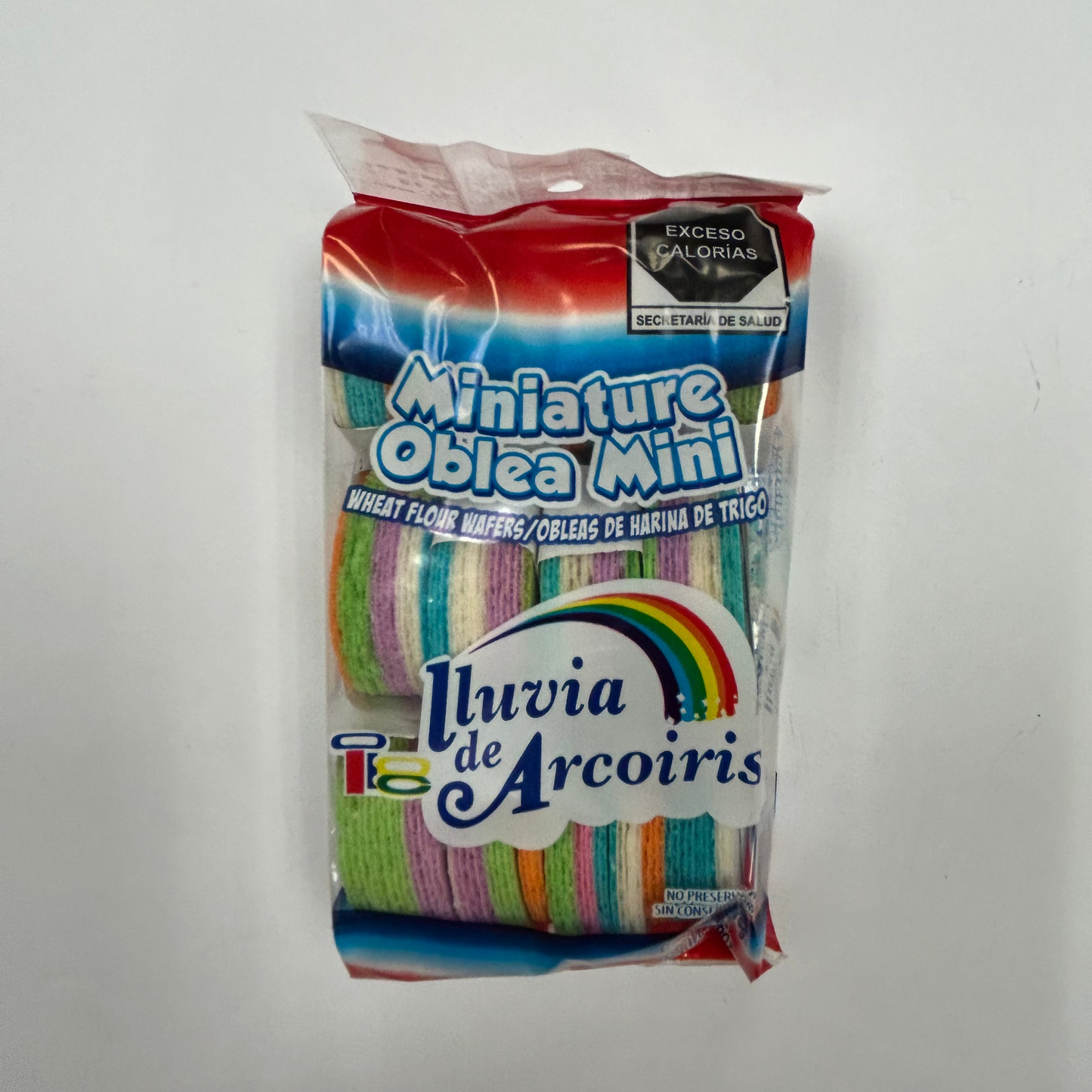 Lluvia De Arcoiris Oblea Mini 12pz