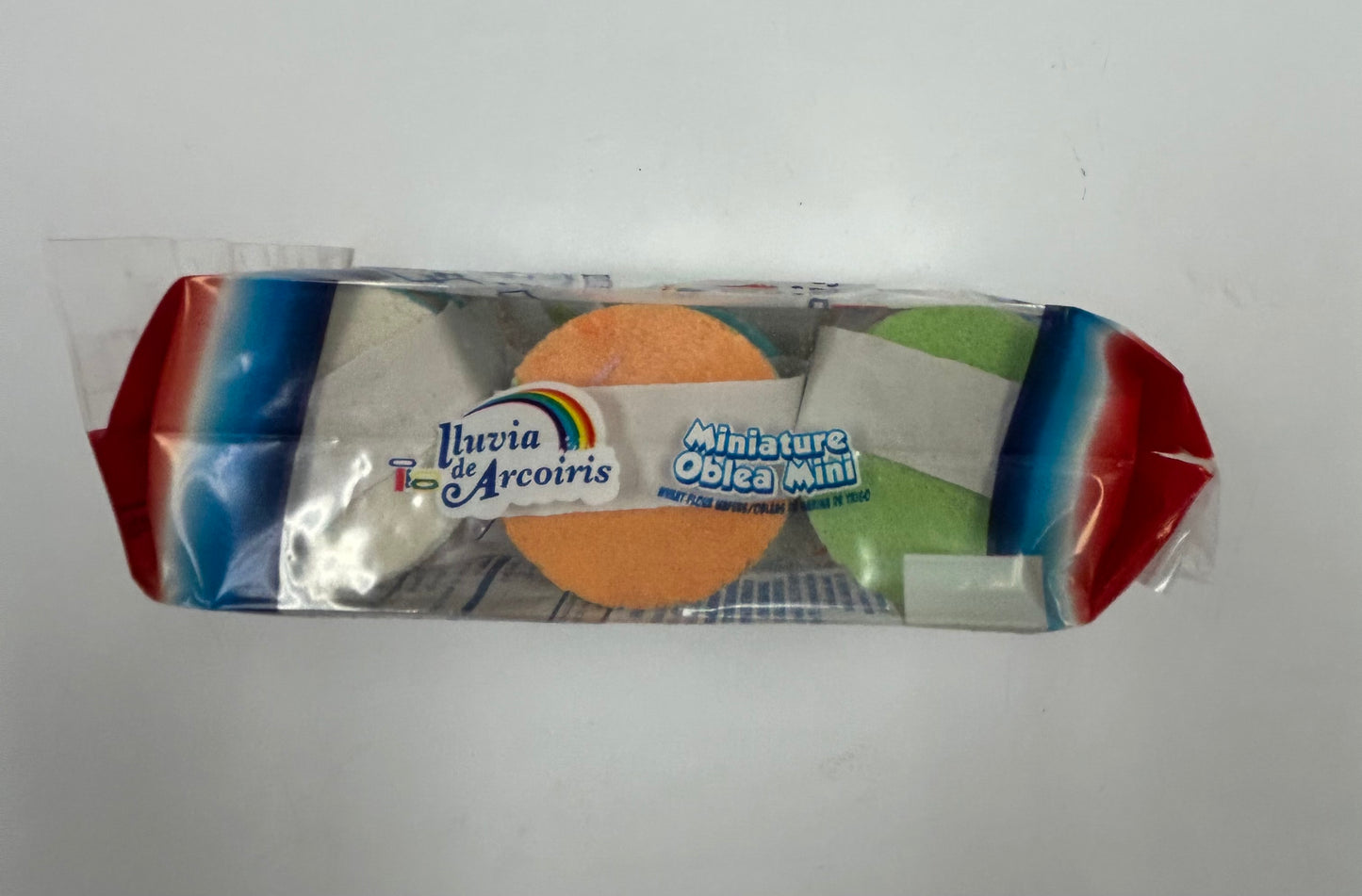 Lluvia De Arcoiris Oblea Mini 12pz