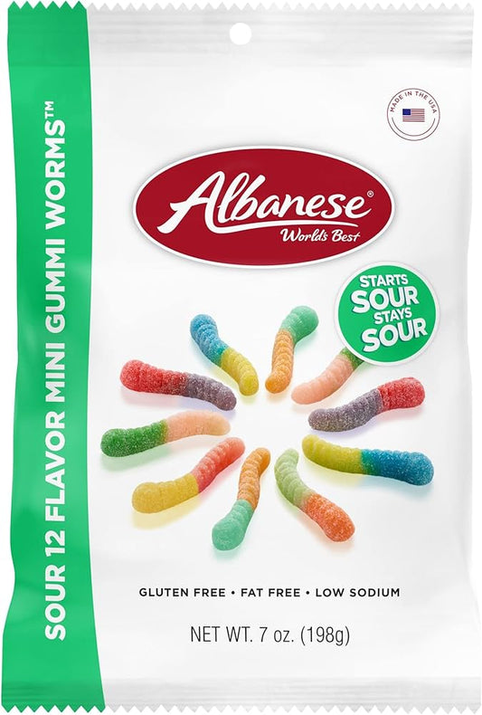 Albanese SourNeon Worms 5lb